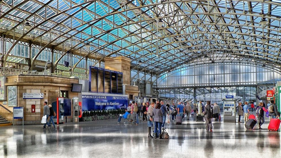 Inside Aberdeen train station